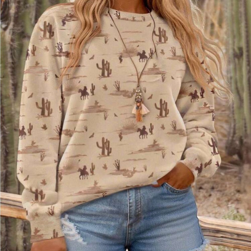 Western Print sweatshirt - Picture 2 of 4